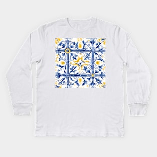 Italian Majolica Tile 3 Kids Long Sleeve T-Shirt